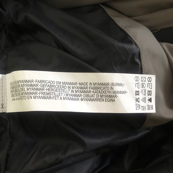 Zara HOODED QUILTED JACKET Dark Khaki M - Picture 12 of 15